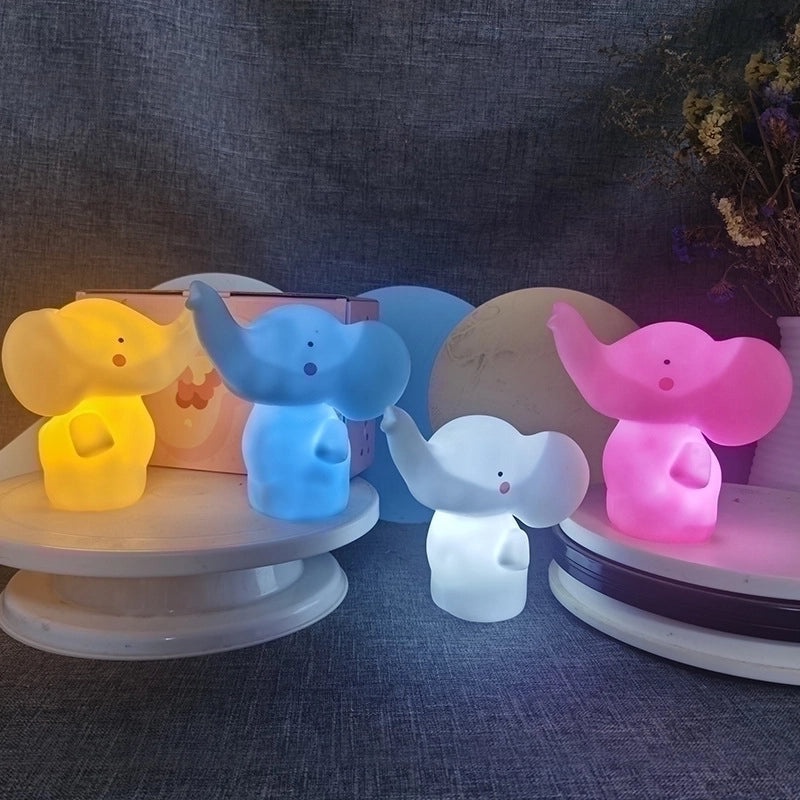 Adorable Elephant Shaped PVC Night Light for Indoor Use|Home Decor & Lighting