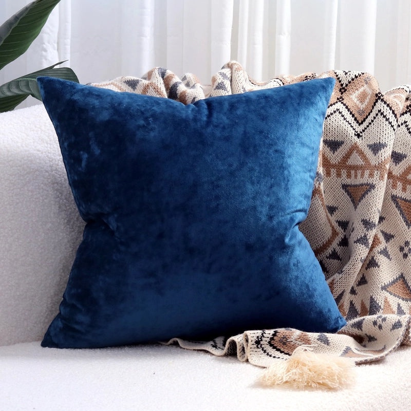 Simple Solid Color Polyester Pillow Covers|Home Decor & Bedding Accessories