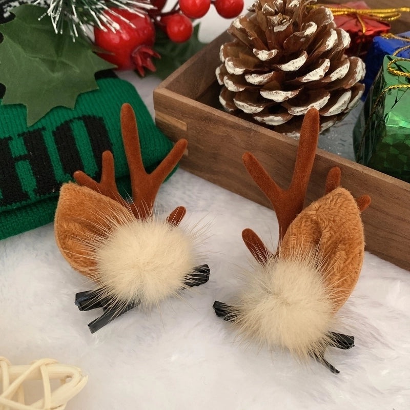 Festive Reindeer Antler Hair Clip for Daily Wear|Hair Accessories