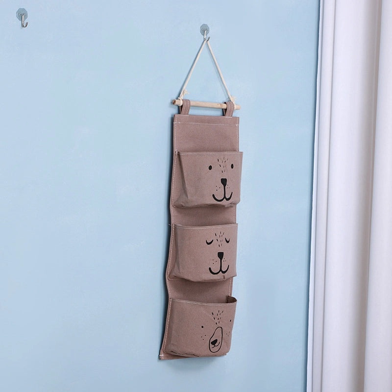 Waterproof Fabric Hanging Storage Bag for Bedside Wall and Door | Home Organization
