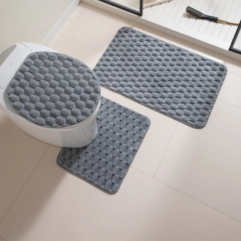 Casual Solid Color Polyester Bath Mat for Bathing|Home & Bath Accessories