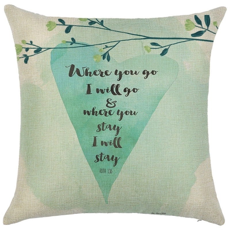 Classic Minimalist Ocean Letter Linen Pillow Cases for Commute | Home Decor Pillows