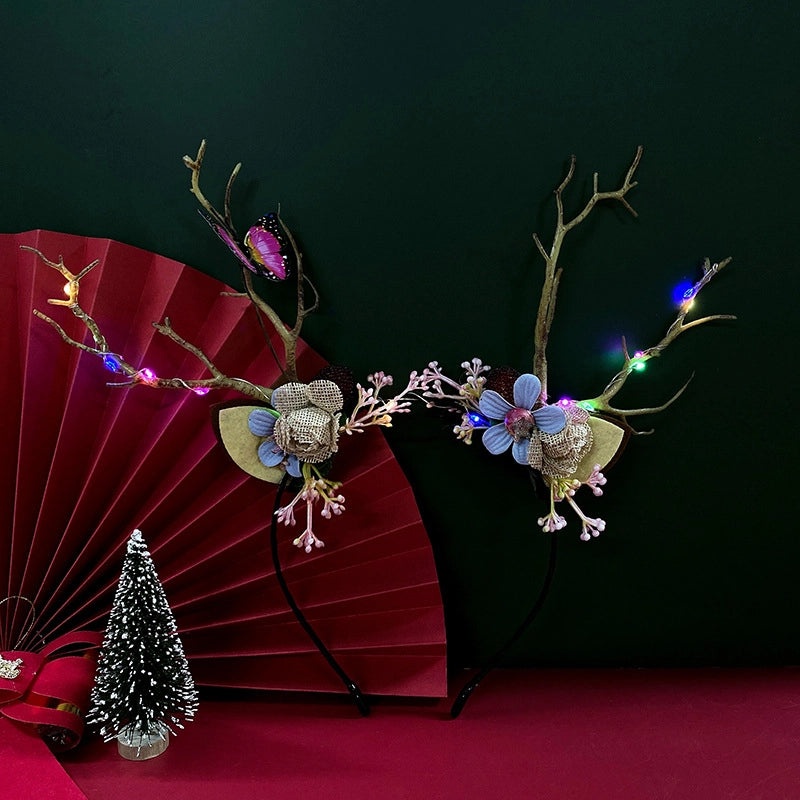 Christmas Reindeer Antler Hairband for Women Festive Holiday Headband|Holiday Accessories