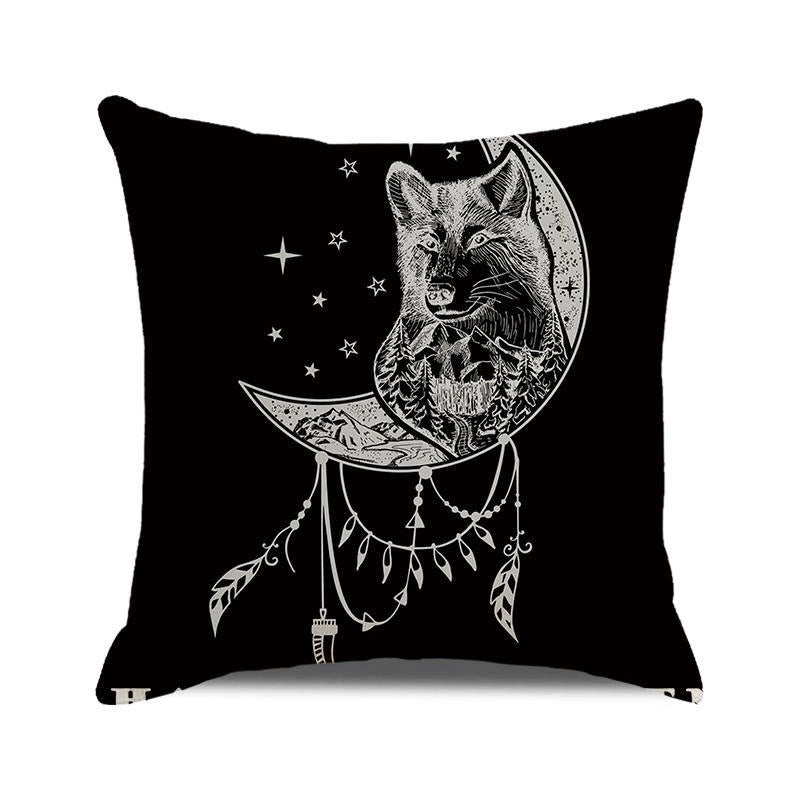Halloween Skull Cotton Pillow Covers Retro Punk Style for Couch Sofa Decor|Home Decor & Pillows