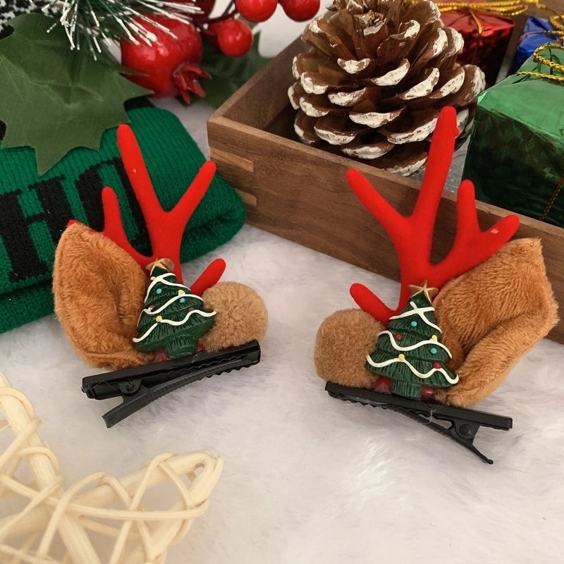 Festive Reindeer Antler Hair Clip for Daily Wear|Hair Accessories
