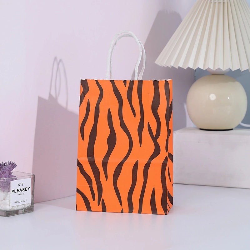 Cute Animal Print Kraft Paper Gift Bags for Children's Day|Party Supplies & Gift Bags