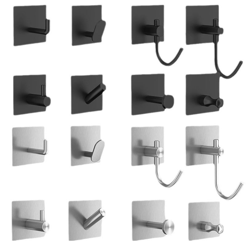 Punch-Free 304 Stainless Steel Adhesive Hook for Kitchen Bathroom Coat Towel Organizer|Home & Kitchen Storage Hooks
