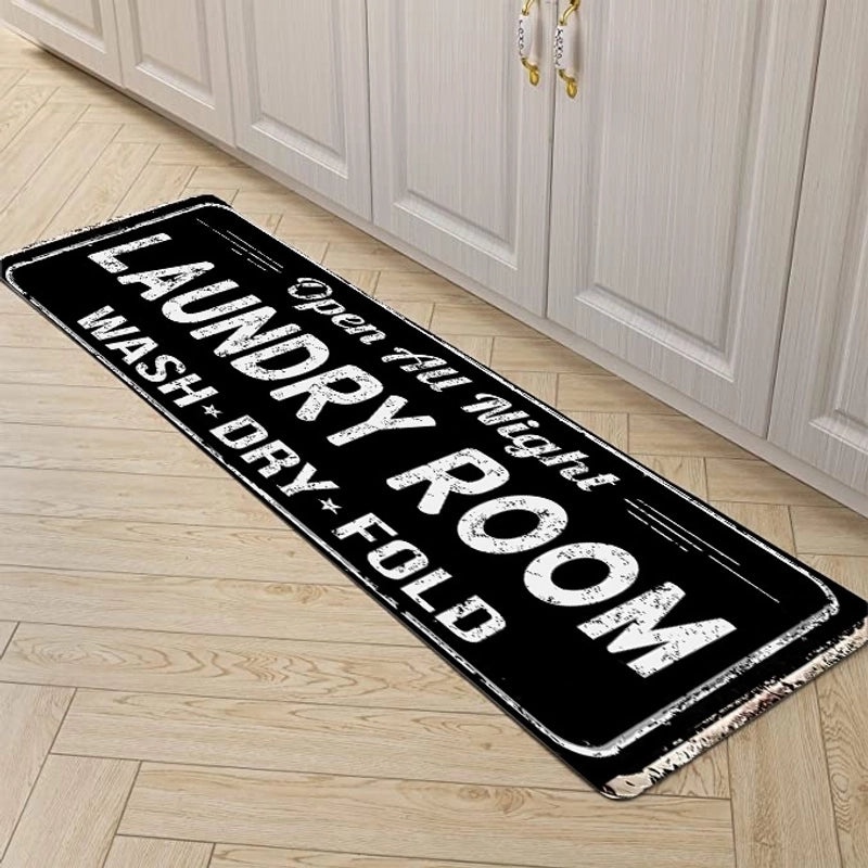 Vacation Style Polyester Area Rug with Letter Print|Home Decor & Rugs