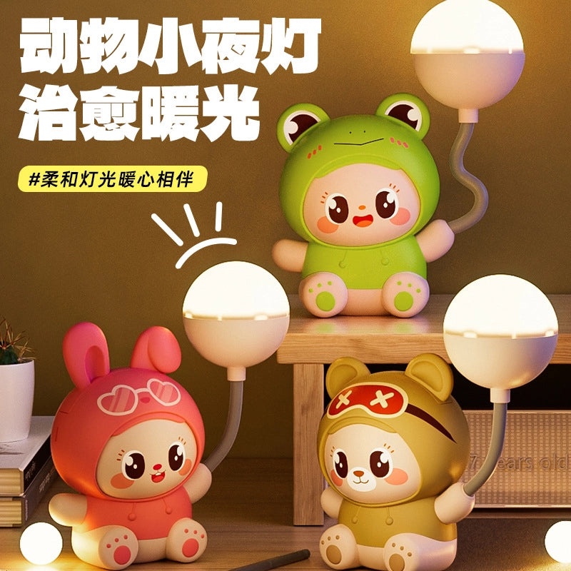Adorable Cartoon Character Plastic Night Lights for Indoor Use|Home Decor Lighting