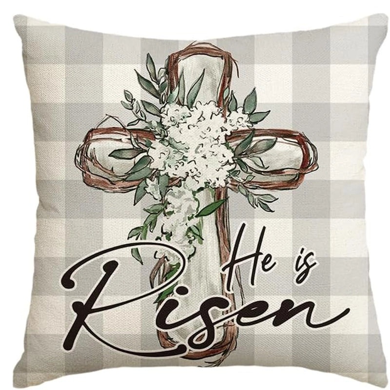 Cute Easter Rabbit Linen Pillow Covers for Couch Sofa Decor | Home Decor Bedding & Pillows