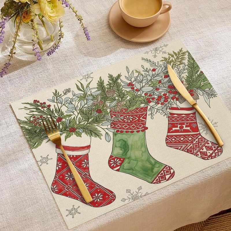 Minimalist Christmas Tree Placemat for Holiday Dining|Home Decor & Tableware