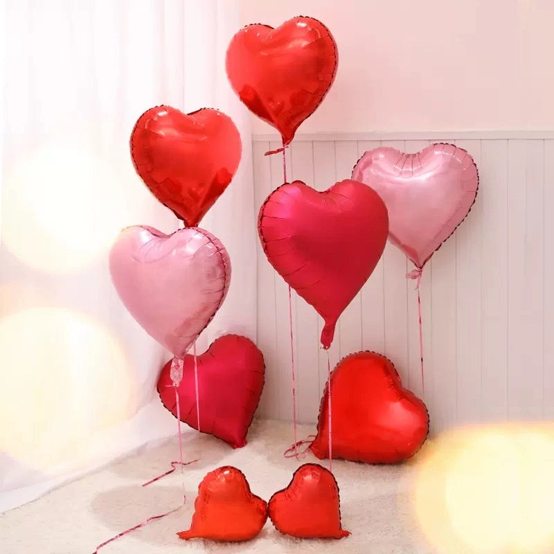Minimalist Heart Shape Aluminum Foil Balloons for Party Festival Decoration|Party Decorations