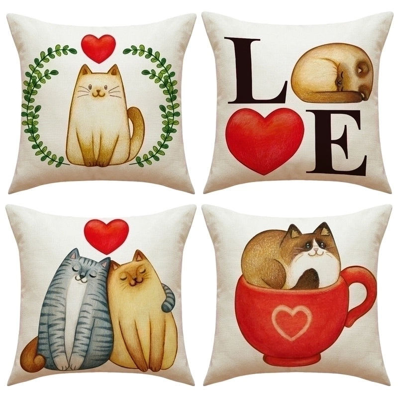 Heart Shaped Linen Pillow Covers for Home Decor|Home Textiles & Linens