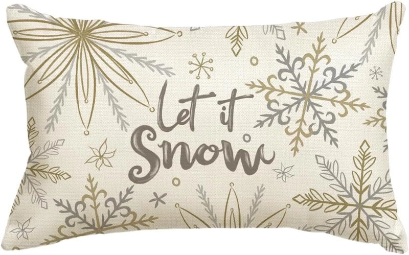 Christmas Holiday Linen Pillow Covers for Couch & Sofa | Home Decor