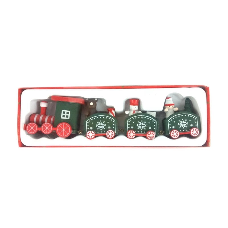 Festive Wooden Christmas Tree Train Gift Box for Indoor Decoration|Home Decor & Holiday Ornaments