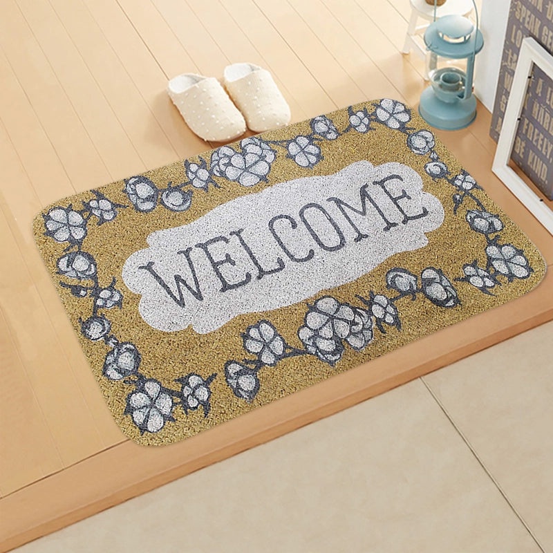 Rustic Letter Print Flannel Floor Rug | Home Decor & Flooring