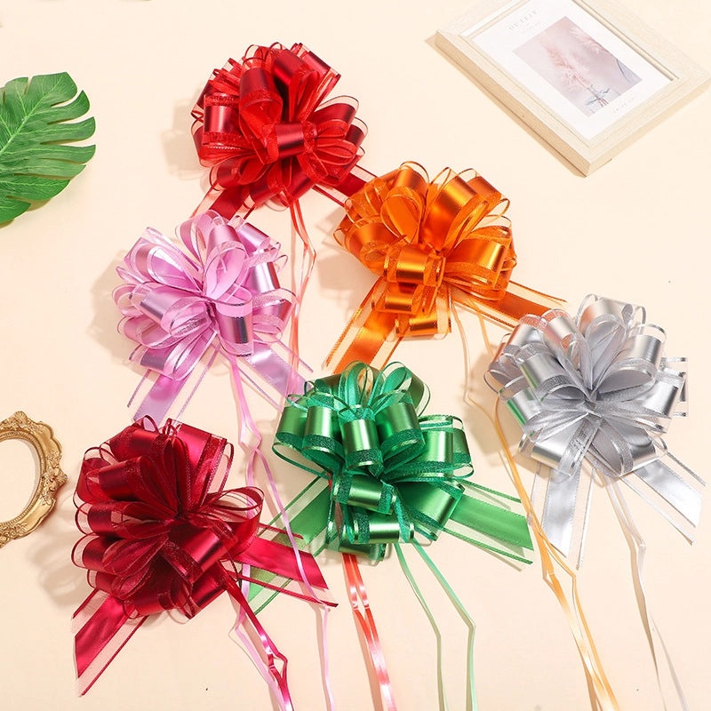 Large Matte Metal Color Ball Flower for Christmas Gift Packaging | Christmas Decorations