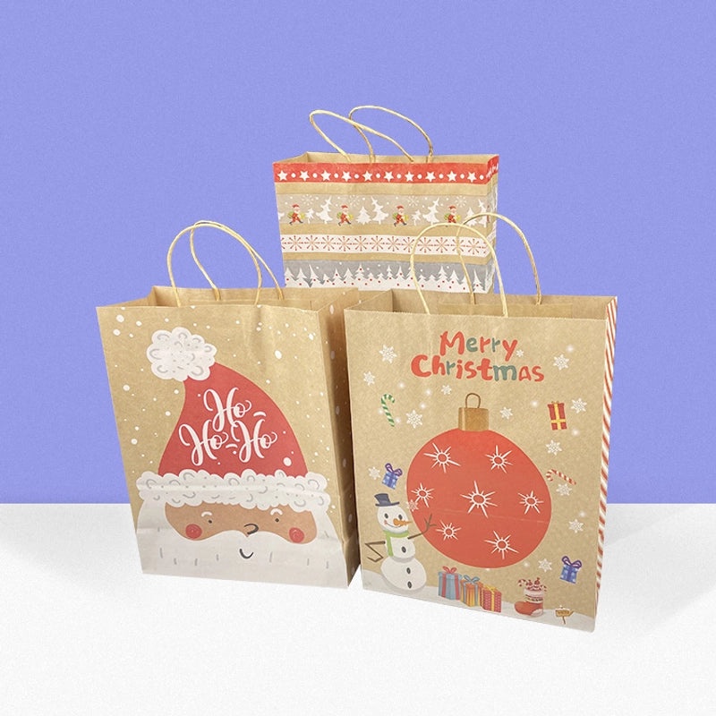 Christmas Santa Claus Gift Bags for Holiday Party Wrapping Supplies|Gift Wrapping Supplies