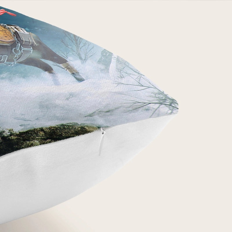 Festive Christmas Plush Santa & Snowman Pillow Covers | Holiday Home Decor & Sofa Accessories