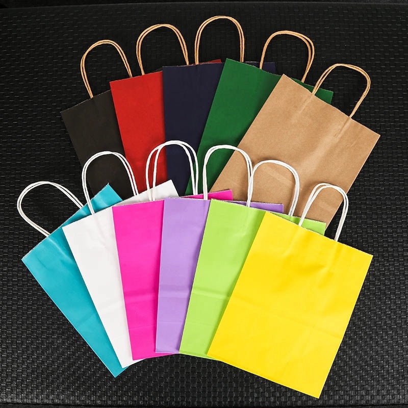 Handheld Kraft Paper Snack Bread Takeout Bags Custom Logo Printing Available|Packaging & Storage Bags