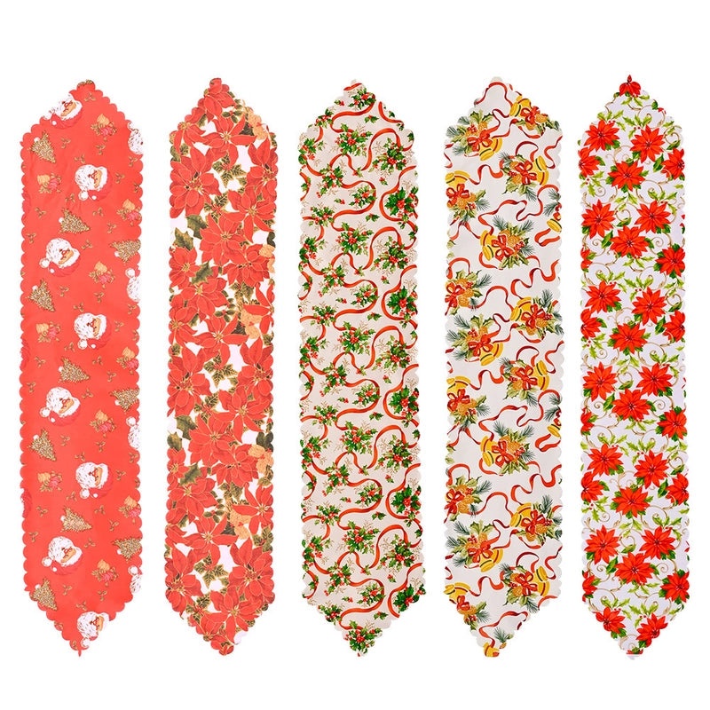 Festive Santa Claus Floral Indoor Tablecloth for Christmas Decor|Home Decor & Table Linens