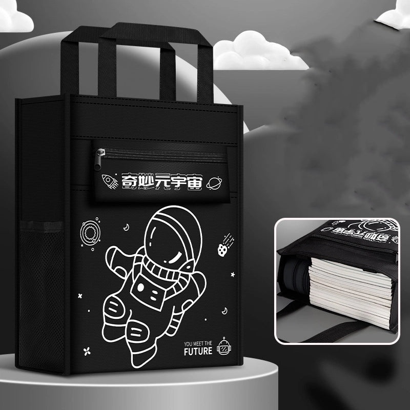 Cute Rabbit Letter Print Canvas Pencil Case | School Supplies Storage Bags