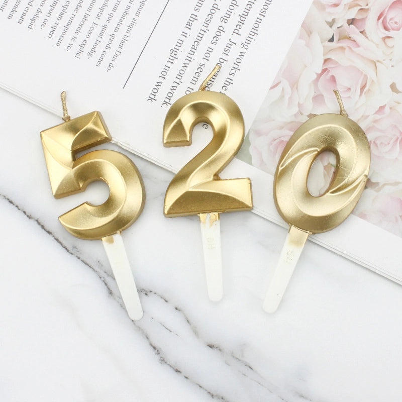 Minimalist Classic Number Candle Decorative Festival Props|Home Decor & Seasonal Accessories