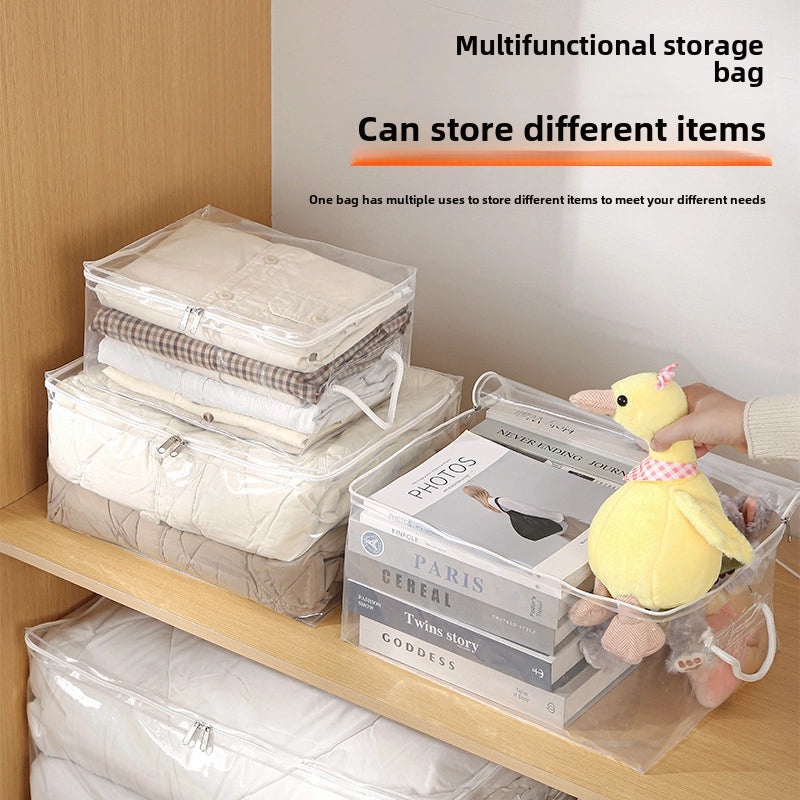 Large Transparent Quilt Storage Bag for Wardrobe | Home Storage & Organization