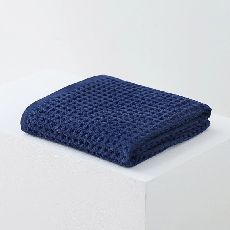 Antibacterial Pure Cotton Waffle Bath Towel for Adults | Bath Towels & Beach Towels