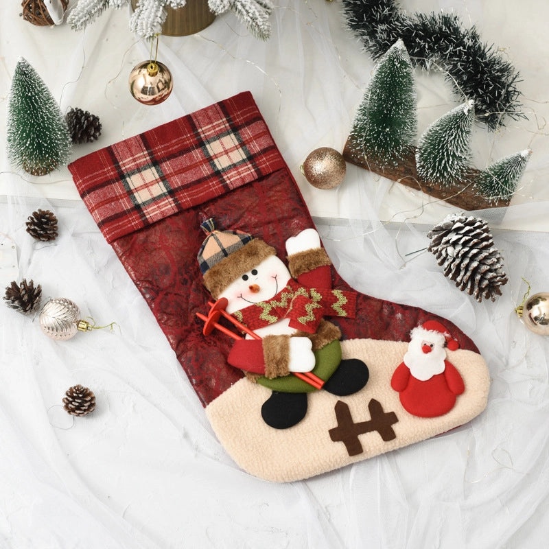 Christmas Festive Santa Claus and Snowman Socks Soft Cotton Holiday Party Wear 1 Pair|Holiday Accessories