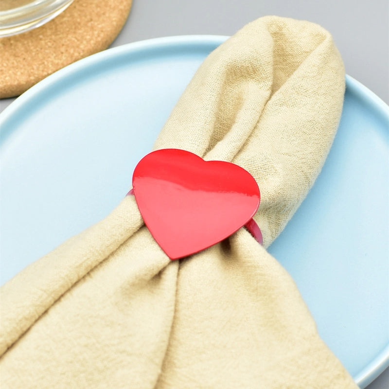 Elegant Red Heart Alloy Table Decoration for Valentine's Day Date | Home Decor
