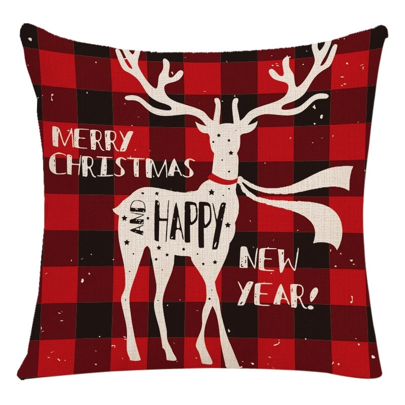 Cozy Letter Snowman and Elk Pattern Chemical Fiber Pillow Covers|Home Decor Pillows