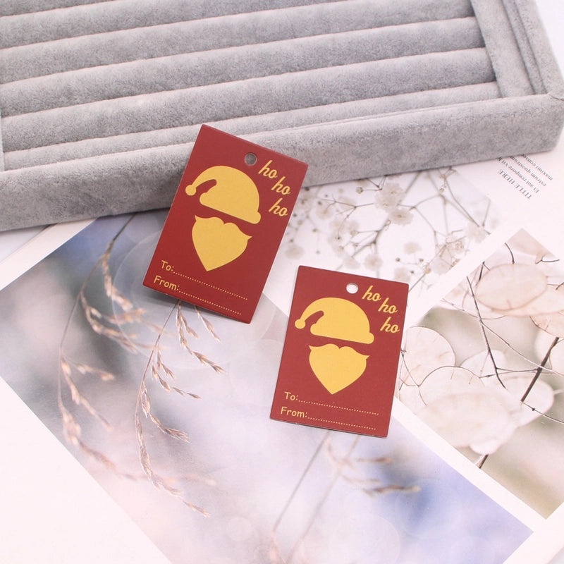 100 PCS Minimalist Christmas Color Block Jewelry Display Cards|Jewelry Packaging & Display