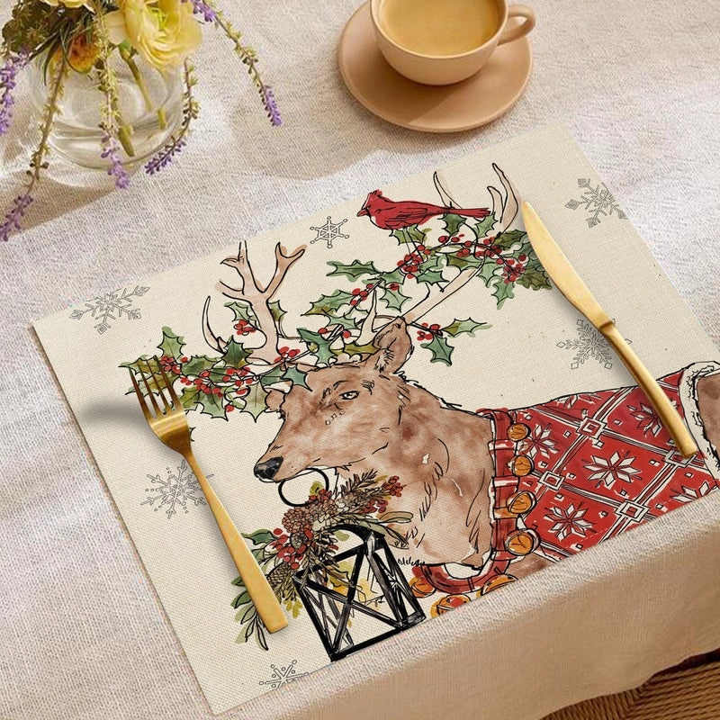 Minimalist Christmas Tree Placemat for Holiday Dining|Home Decor & Tableware