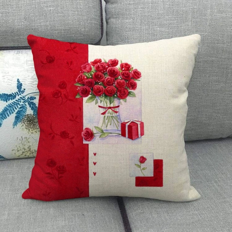 Festive Cartoon Linen Pillow Covers for Couch & Sofa|Home Decor & Pillows