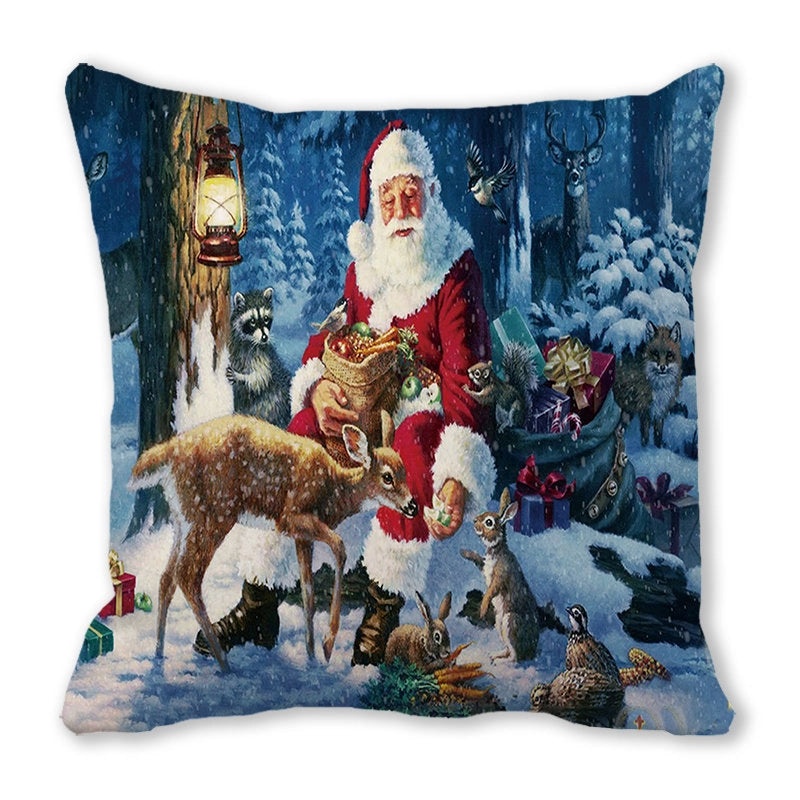 Festive Santa Pillow Covers for Couch Sofa Christmas Home Decor|Home Decor & Pillows