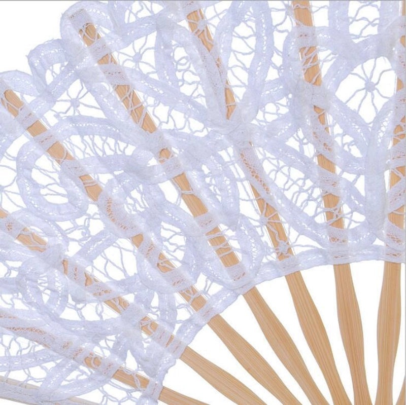 Vintage Bamboo Lace Folding Hand Fan 1 Piece|Accessories & Fashion