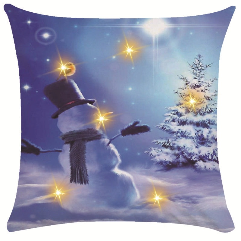 Festive Snowflake Throw Pillow Cover for Couch & Sofa | Home Decor Ornaments
