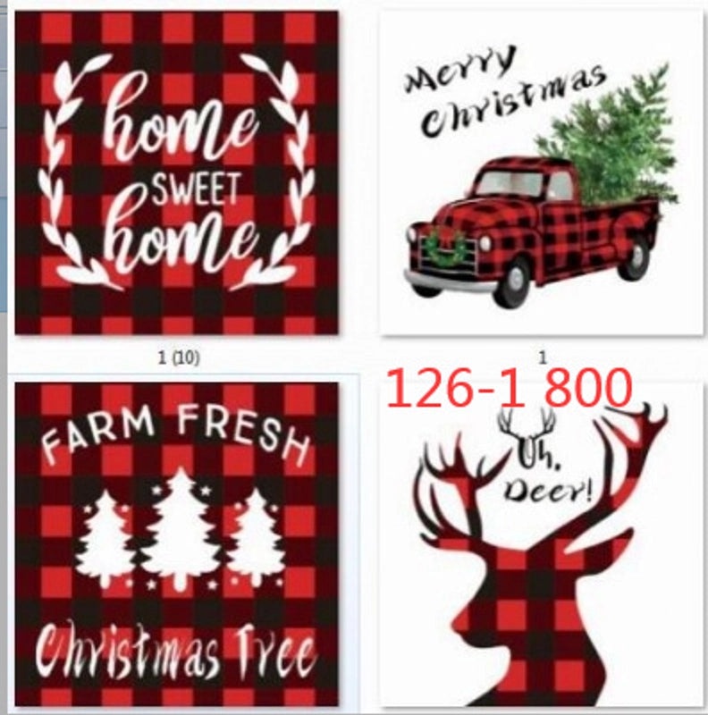 Christmas Geometric Snowflake Cartoon Cushion Cover for Couch Sofa | Home Decor & Cushions