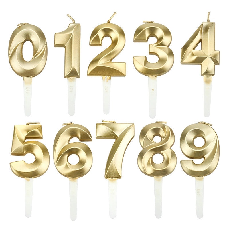 Minimalist Classic Number Candle Decorative Festival Props|Home Decor & Seasonal Accessories