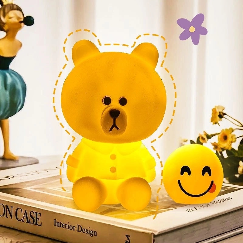 Adorable Bear Shaped Synthetic Indoor Night Light|Home Decor Lighting