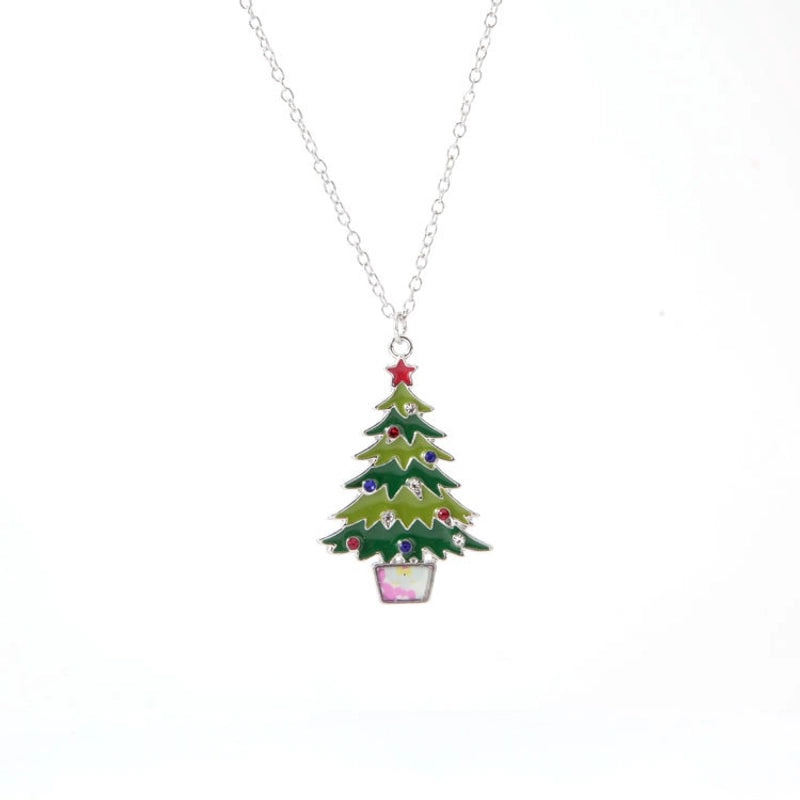 Festive Christmas Tree Alloy Pendant Cute Holiday Party Accessory|Jewelry & Accessories
