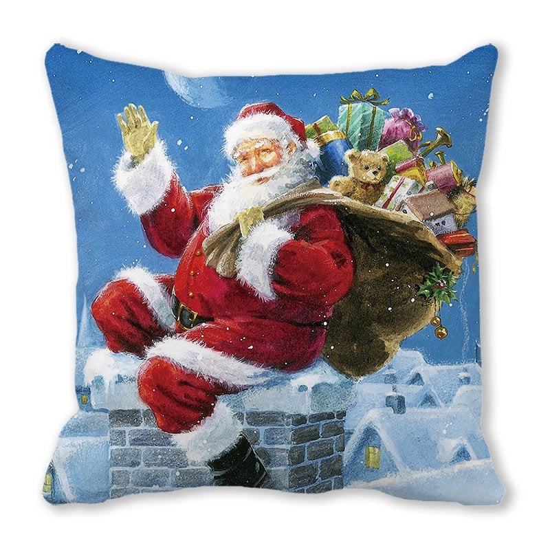 Festive Santa Pillow Covers for Couch Sofa Christmas Home Decor|Home Decor & Pillows