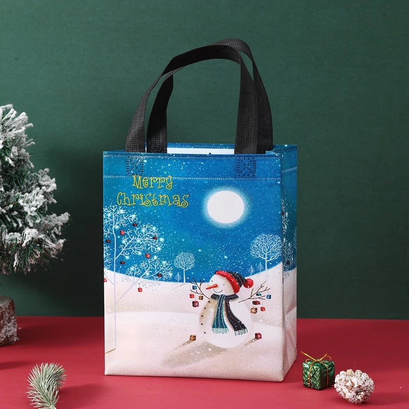 Christmas Gift Bag Non-woven Hot-pressed Coated Printable Logo Eco-friendly Shopping Bag | Gift Bags & Packaging
