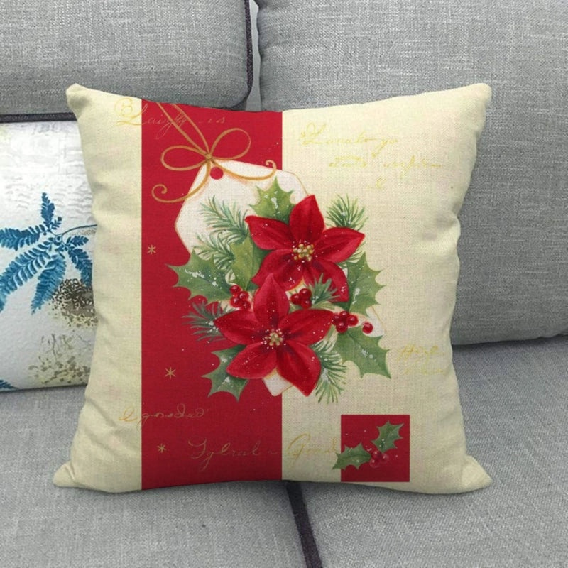 Festive Cartoon Linen Pillow Covers for Couch & Sofa|Home Decor & Pillows
