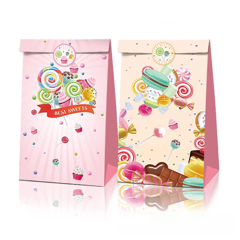 Cartoon Animal Farm Kraft Paper Party Gift Bags for Food Candy and Birthday Treats | Party Supplies