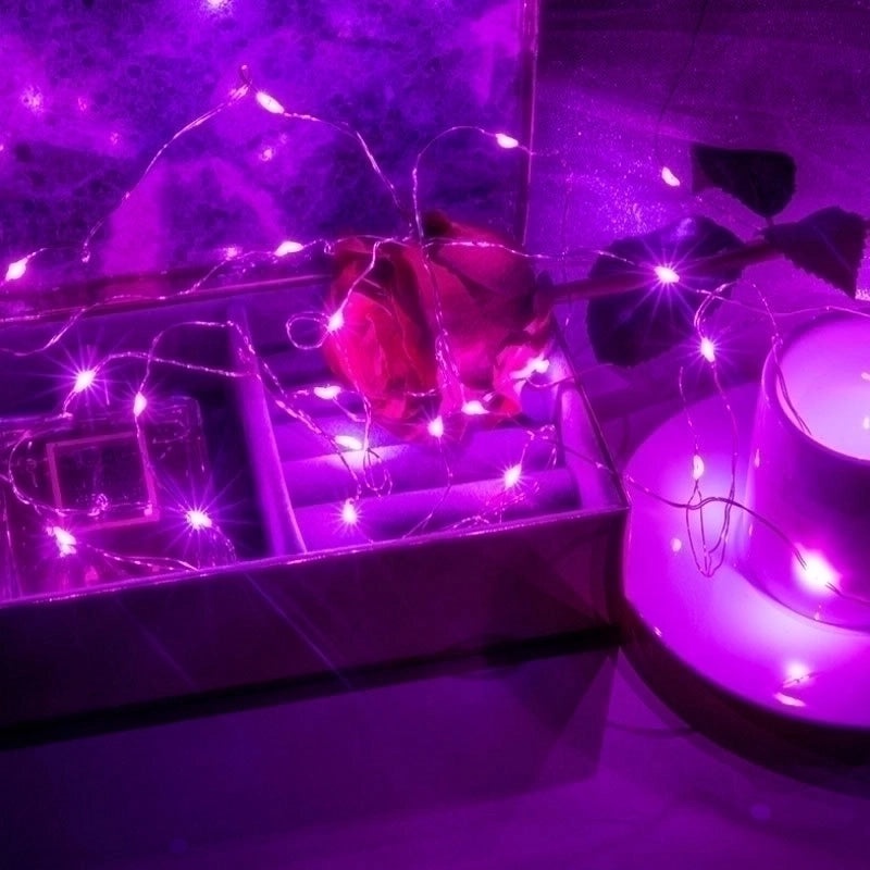Romantic Solid Color PVC String Lights for Valentine's Day Date Decoration|Home Decor Lighting
