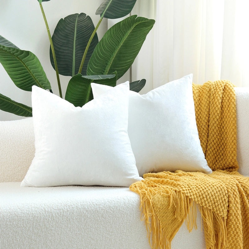 Simple Solid Color Polyester Pillow Covers|Home Decor & Bedding Accessories