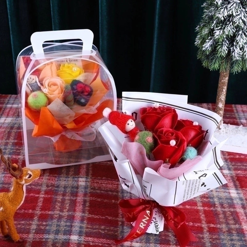 Festive Christmas Flower Soap Bouquet | Home Decor & Gifts