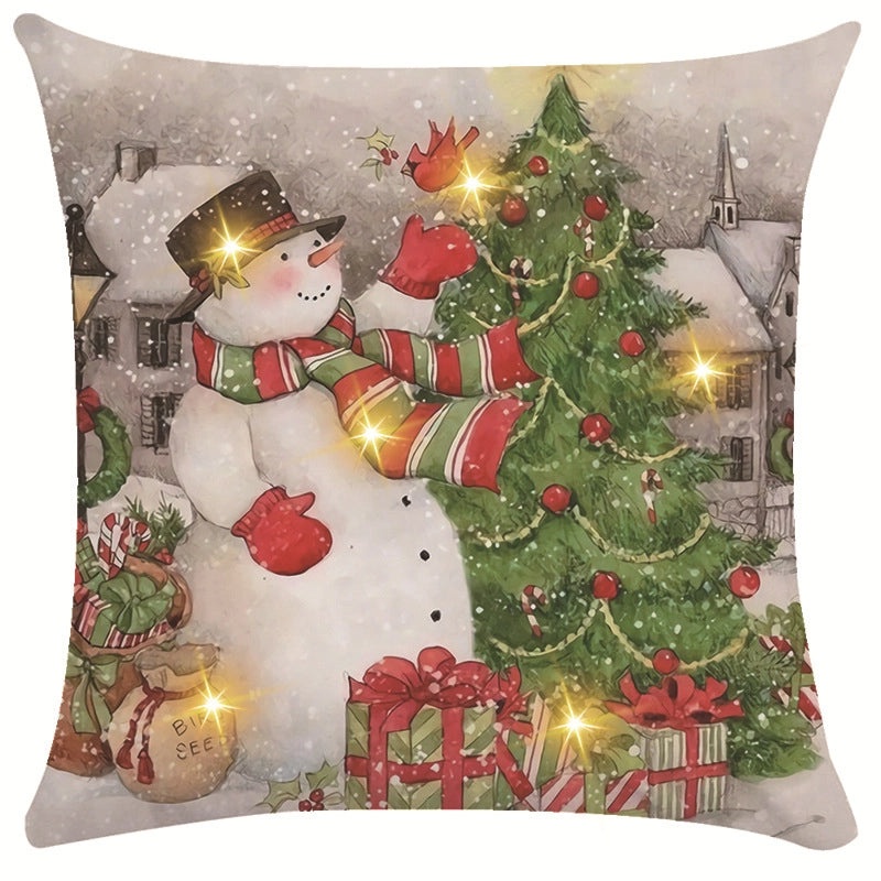 Festive Snowflake Throw Pillow Cover for Couch & Sofa | Home Decor Ornaments